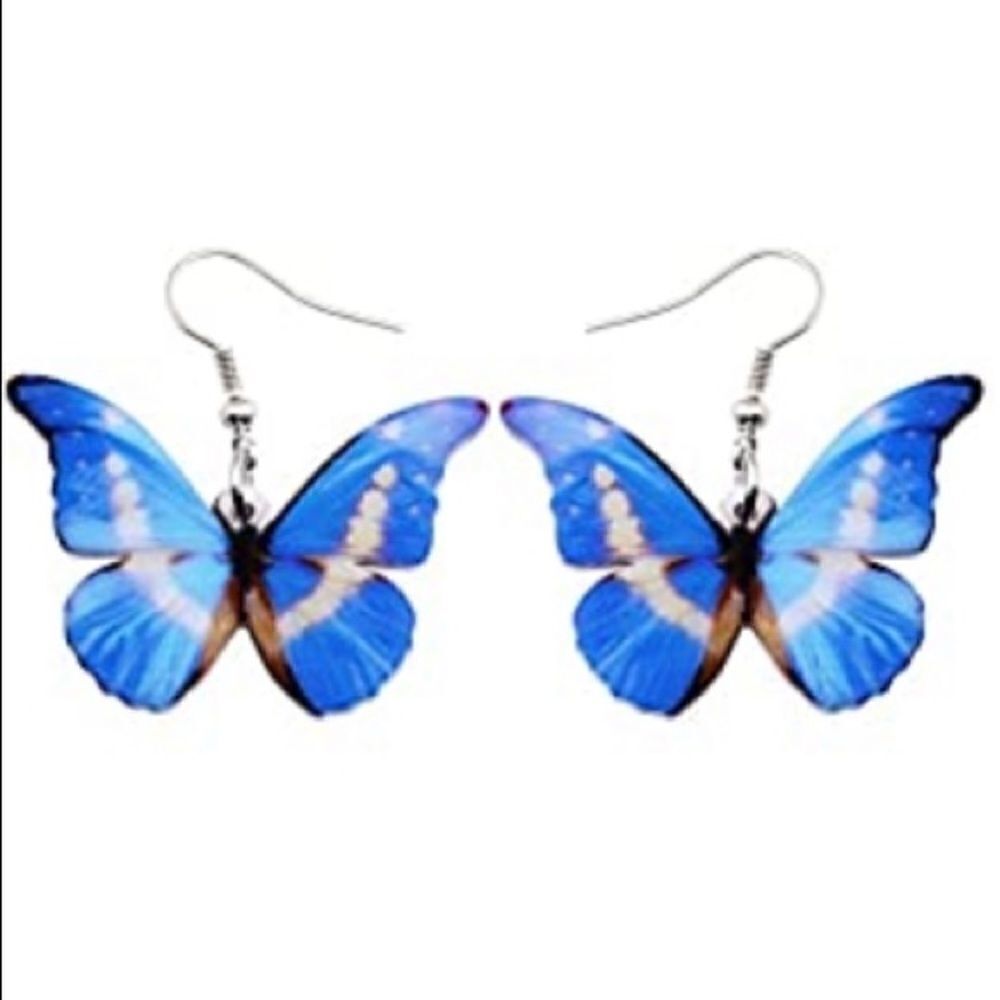 Butterfly earrings Acrylic Two sided earrings